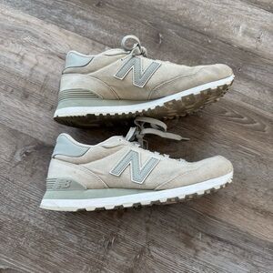 New Balance Beige/Grey Textile Sneakers Size 8.5